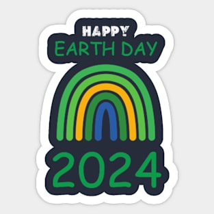 happy earth day 2024 gift april 22 Cute Teacher  Lover Rainbow Sticker